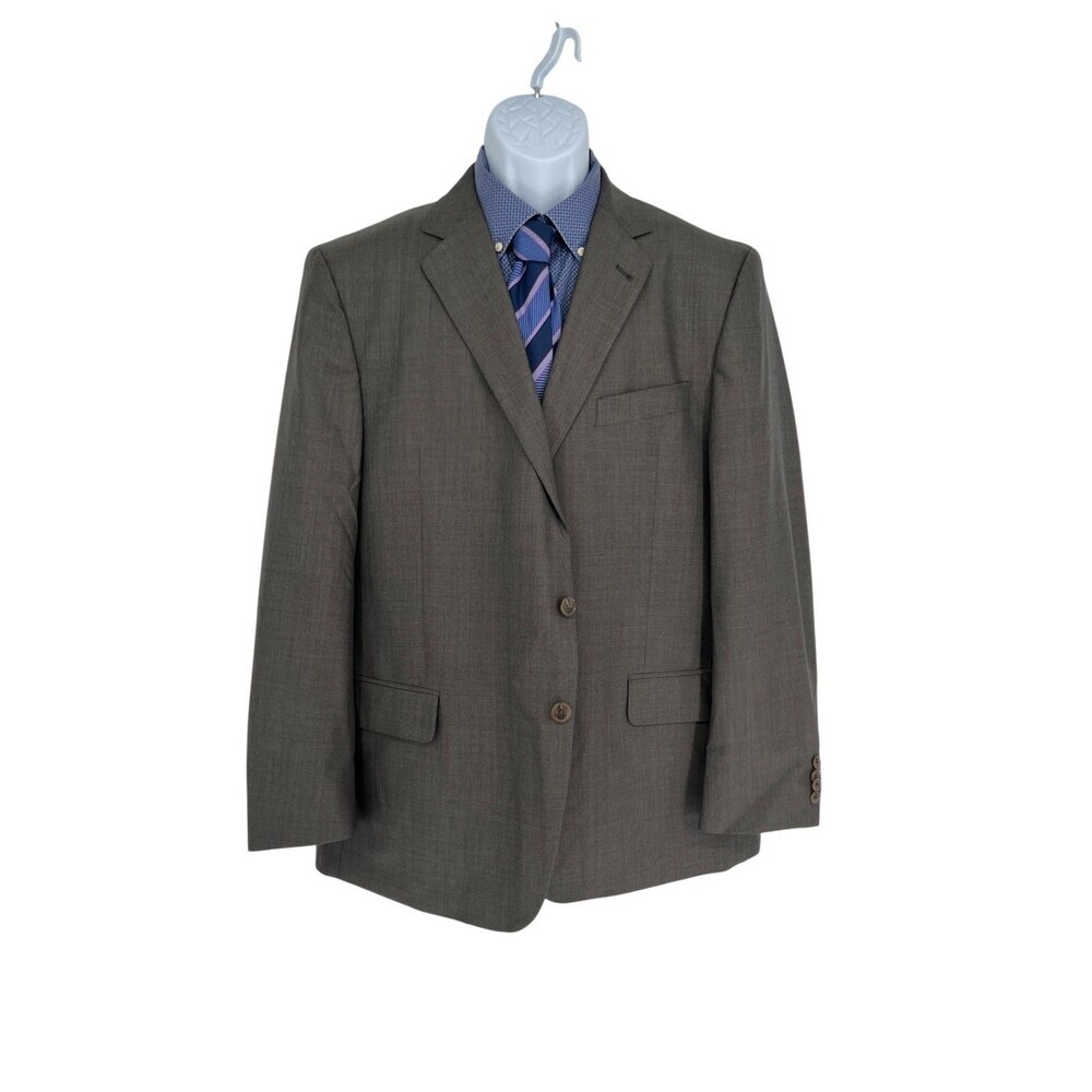 Joseph Abboud Suit Jacket Men's Size 46R Gray Wool Vitale Barberis Canonico